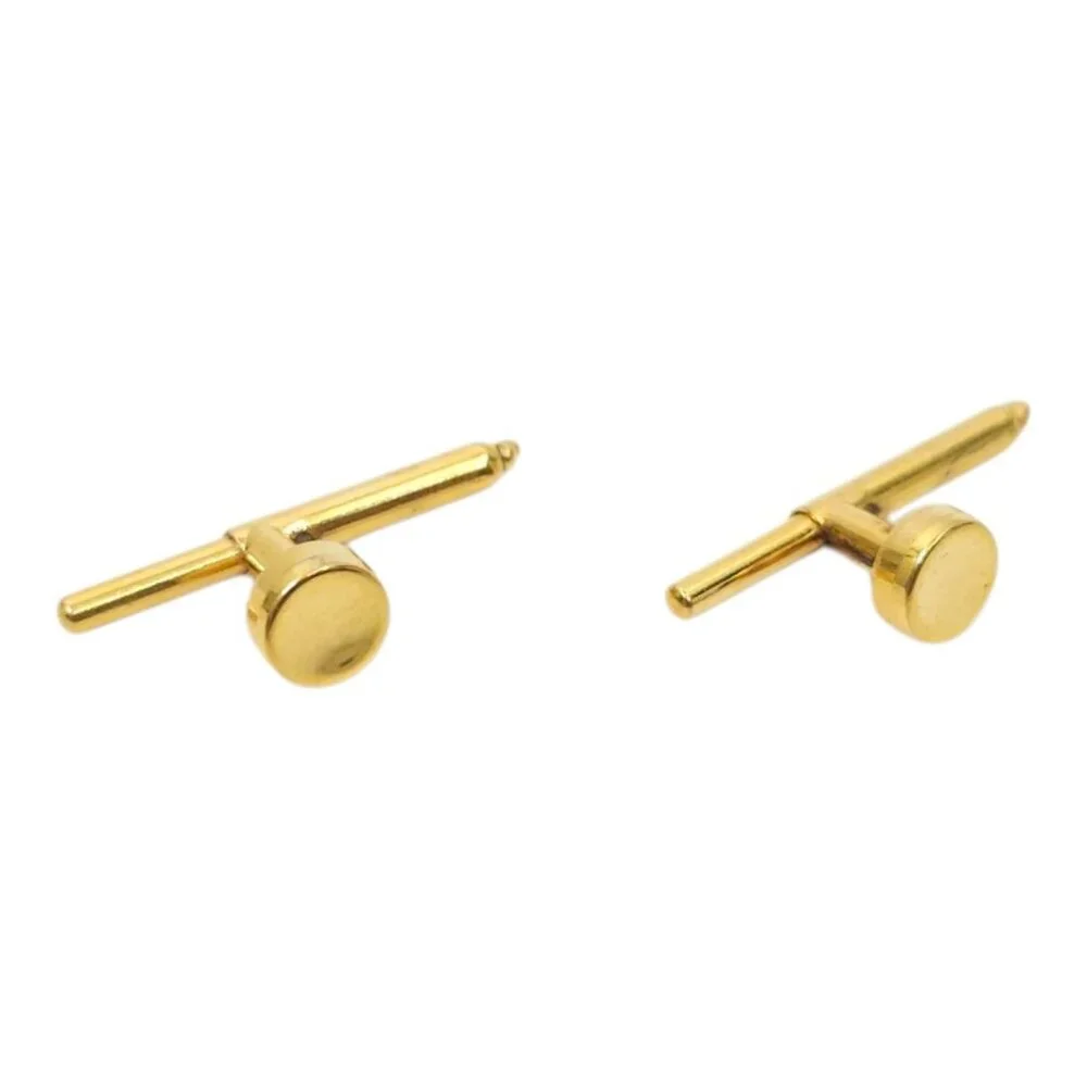 Vintage Gold Tone Cuff Bar Cufflinks Tuxedo Studs Men MCM Jewelry